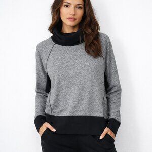 Victoria’s Secret X Sport Cozy-Chic Cowl Neck Hoodie | Gray & Black | Size Small